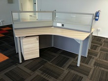 Workstations with 120 degrees worktop